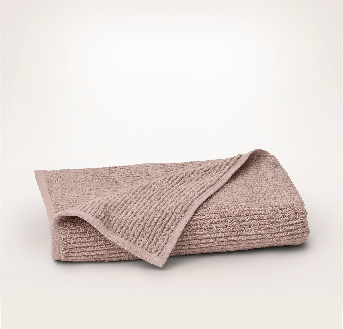 Turkish Ribbed Bath Towel - Dusty Rose