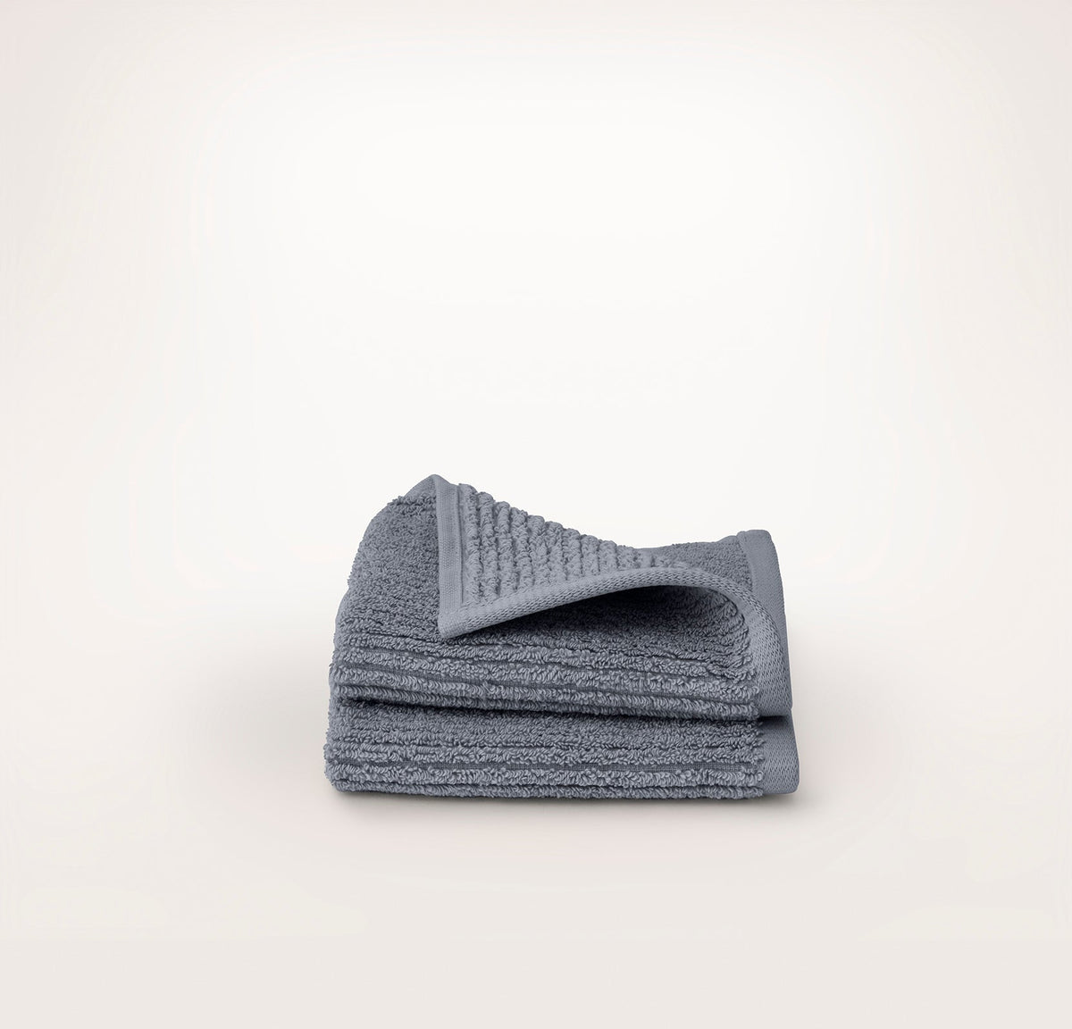 Turkish Ribbed Washcloths (Pair) - Mineral